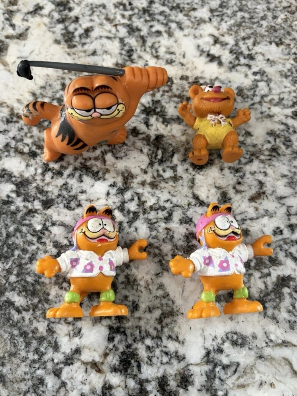 Vintage Garfield Mini Figures Lot of 4